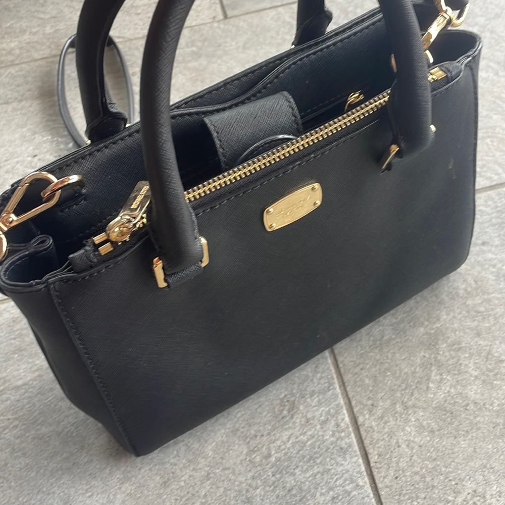 Michael Kors black kellen leather satchel